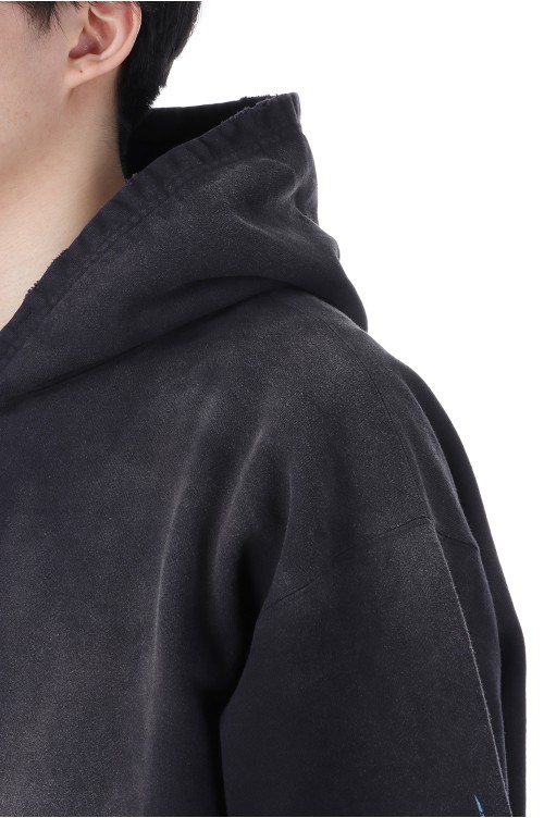 KMY-FIRE Distressed Zip Hoodie - BLACK (G14HD075) | セレクト