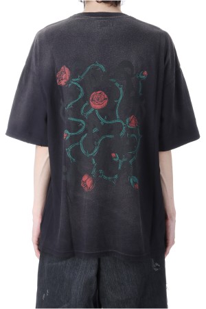 トップス KAMIYA KMY-ROSE Distressed Pocket Tee KMY-ROSE Distressed Pocket Tee - BLACK (G14TS079) | セレクト