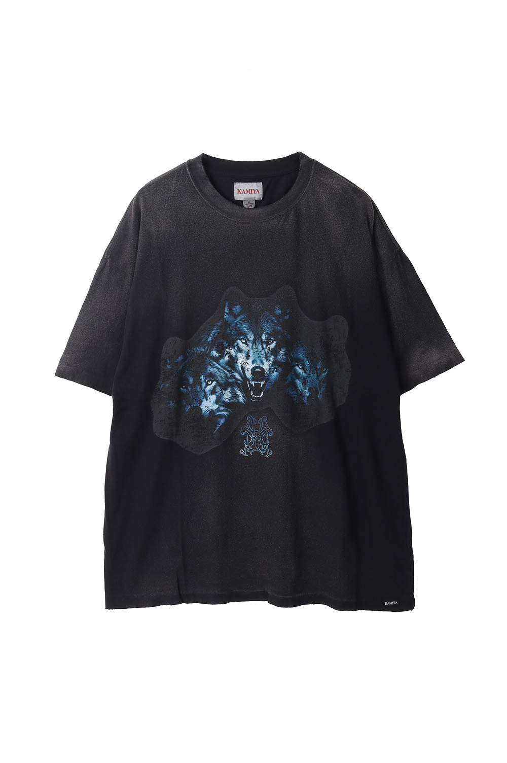 KMY-WOLF” Distressed T-shirt KMY-WOLF Distressed Tee - BLACK (G14TS084) | セレクト