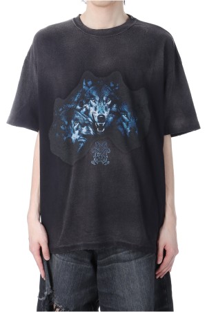 KMY-WOLF Distressed Tee - BLACK (G14TS084) | セレクト