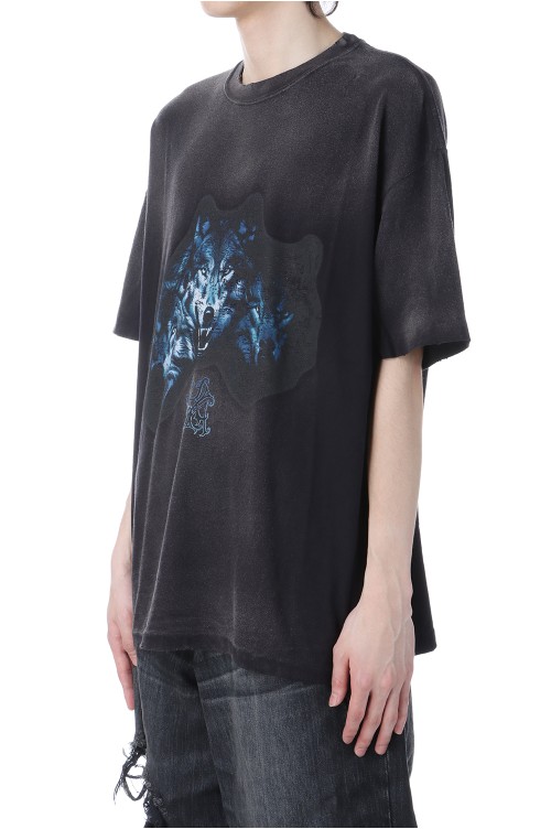 KMY-WOLF Distressed Tee - BLACK (G14TS084) | セレクト