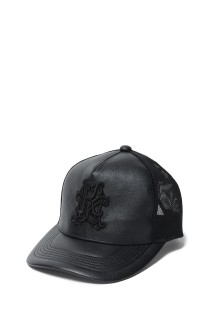 KMY Leather Mesh Cap - BLACK (G14AC104)