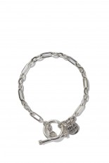 Mix Cut Link Bracelet -4mm- (XOB093-19)