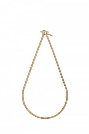 Flat Link Necklace -50cm/Double/Gold- (XON052-50G)