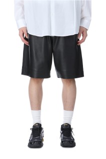 LEATHER EASY SHORTS - BLACK (251-60512)