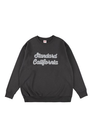SD US Cotton Script Logo Crew Sweat グレーL SD US Cotton Script Logo Crew Sweat - メンズブランド