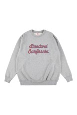SD US Cotton Script Logo Crew Sweat - GRAY