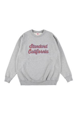 SD US Cotton Script Logo Crew Sweat グレーL SD US Cotton Script Logo Crew Sweat - GRAY | セレクトショップ