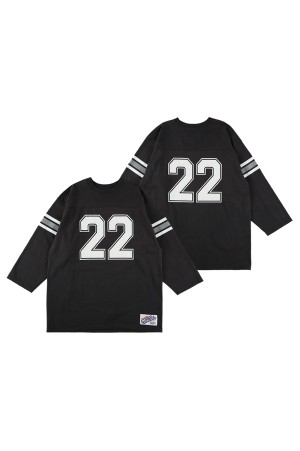 SD Heavyweight Logo Football T - BLACK