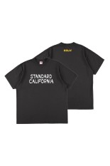 SD US Cotton Script Logo Ringer T - WHITE/BLACK | セレクト