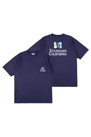 SD Heavyweight Shield Logo Pocket T - NAVY | セレクト