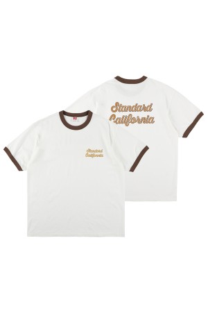 トップス SD US Cotton Script Logo Ringer T SD US Cotton Script Logo Ringer T - WHITE/BLACK | セレクト