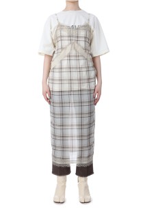 SHEER CHECK LONG CAMISOLE (112510530250)
