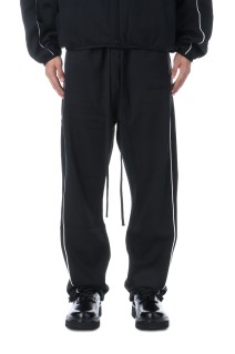 Relaxed Fleece Sweatpant With Piping / Jet Black (130SP258060F)