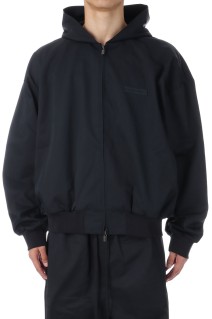 Poly Cotton Twill Hoodie / Jet Black (202SP258020F)