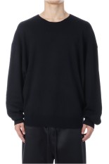 Merino Long Sleeve Crewneck Sweater / Jet Black (192SP256490F)