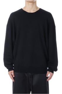 Merino Long Sleeve Crewneck Sweater / Jet Black (192SP256490F)