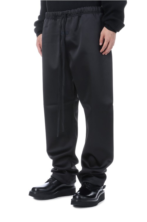 Bonded Satin Relaxed Track Pant / Jet Black (130SP258210F