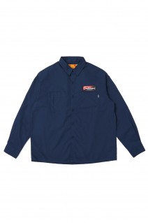L/S PATCHED WORK SHIRT / NAVY (CLG-SH 025-002)