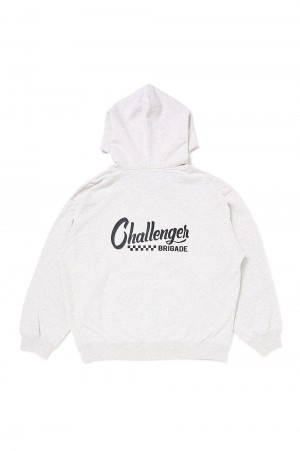 CHECKER ZIP HOODIE / GRAY (CLG-SW 025-003)
