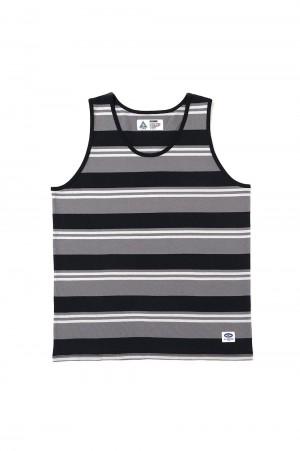 BORDER TANK TOP / GRAY - BLACK (CLG-CS 025-005)