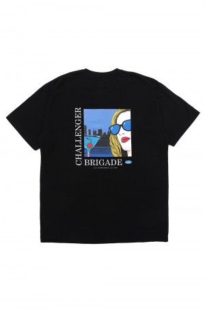 COCKTAIL POCKET TEE / BLACK (CLG-TS 025-004)
