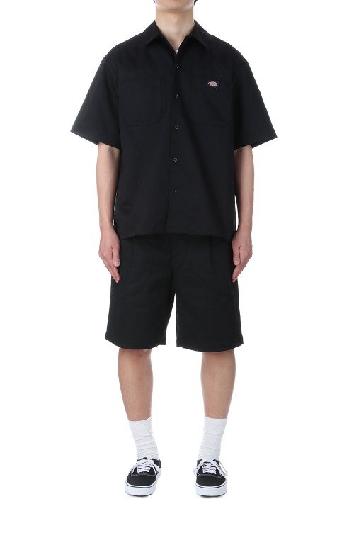 DICKIES / PLEATED SHORT TROUSERS ( TYPE-1 ) / BLACK (25SS-WMP-DC02