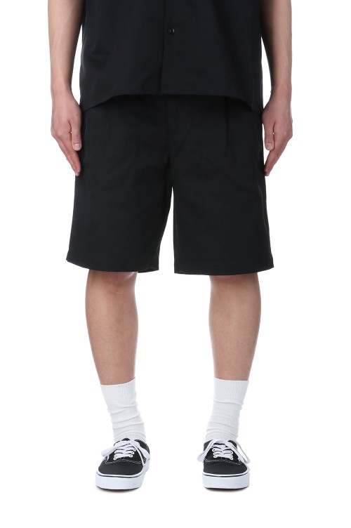 DICKIES / PLEATED SHORT TROUSERS ( TYPE-1 ) / BLACK (25SS-WMP-DC02