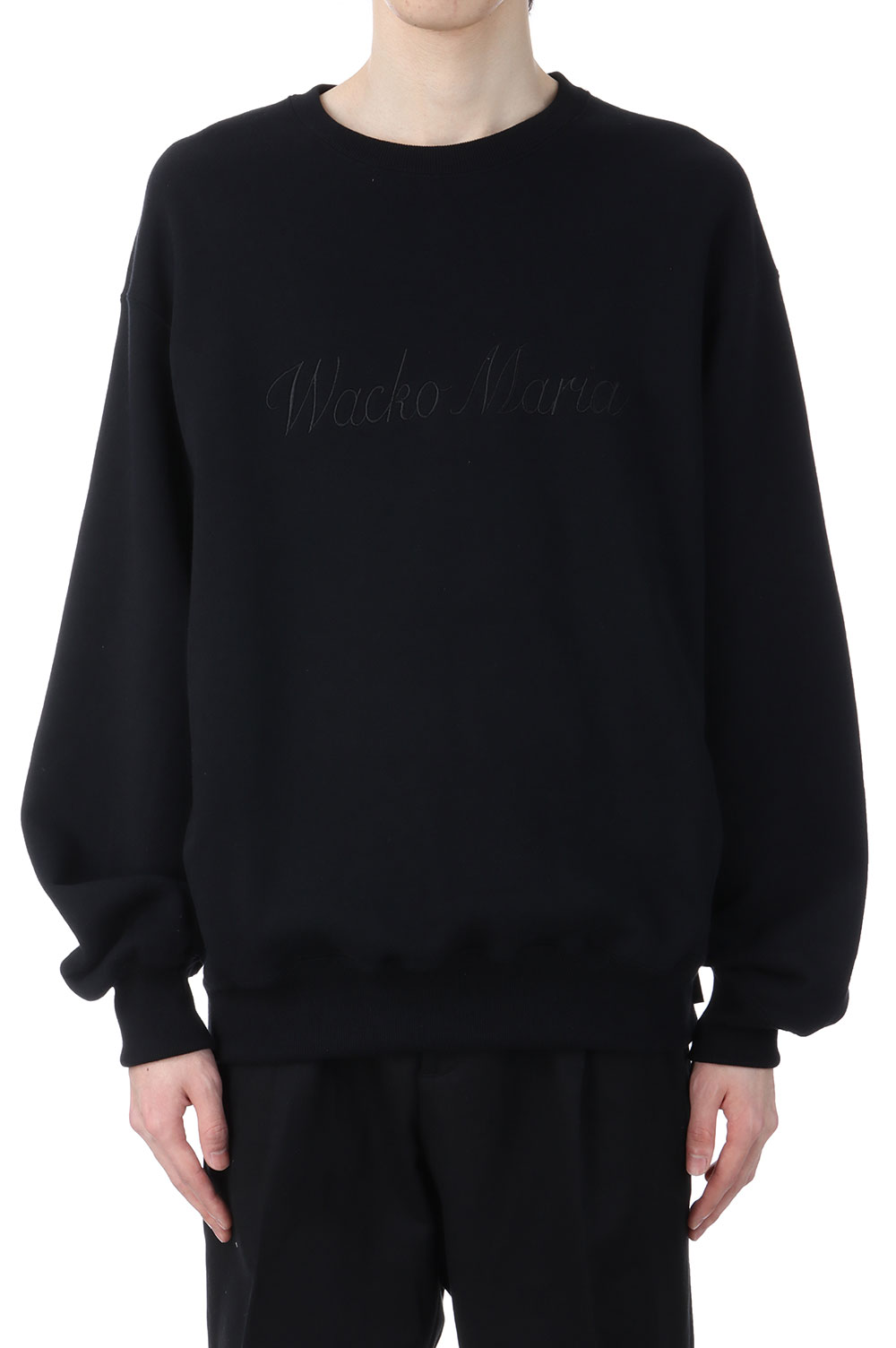 MIDDLE WEIGHT CREW NECK SWEAT SHIRT ( TYPE-1 ) / BLACK (25SS