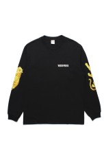 WASHED HEAVY WEIGHT CREW NECK LONG SLEEVE T-SHIRT ( TYPE-3 ) / BLACK (25SS-WMT-LT03)