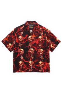 56 TATTOO STUDIO / HAWAIIAN SHIRT S/S / BLACK (56TS-WM-HI15)