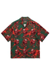 56 TATTOO STUDIO / HAWAIIAN SHIRT S/S / BLACK (56TS-WM-HI15)