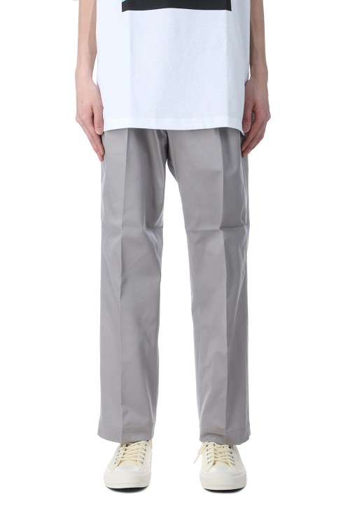DOUBLE PLEATED CHINO TROUSERS / GRAY (25SS-WMP-PT13