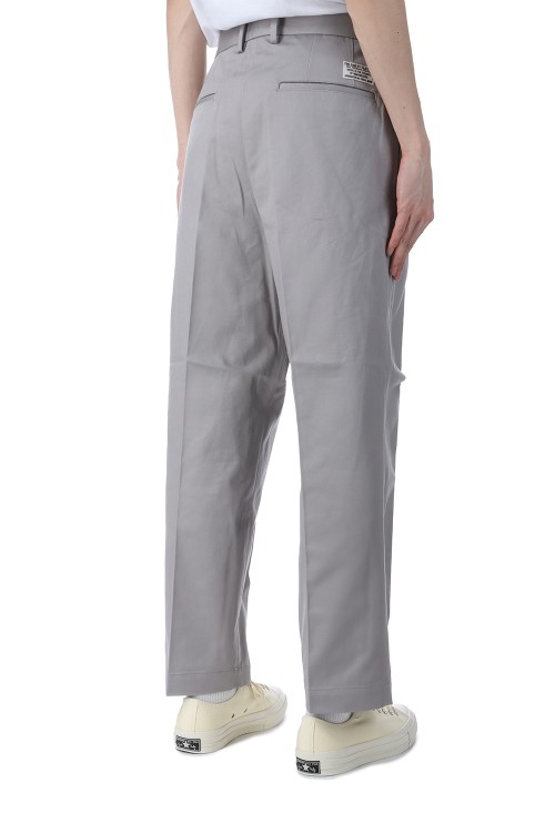 DOUBLE PLEATED CHINO TROUSERS / GRAY (25SS-WMP-PT13