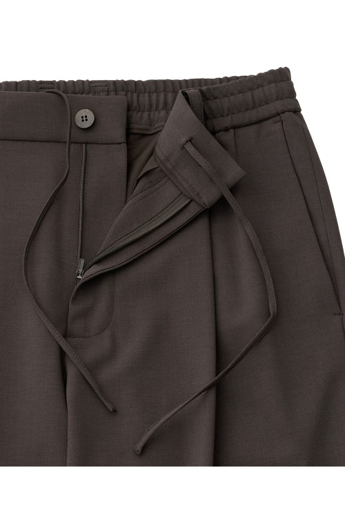Habana Banded Slacks - Brick Brown (AOESPT009) | セレクトショップ