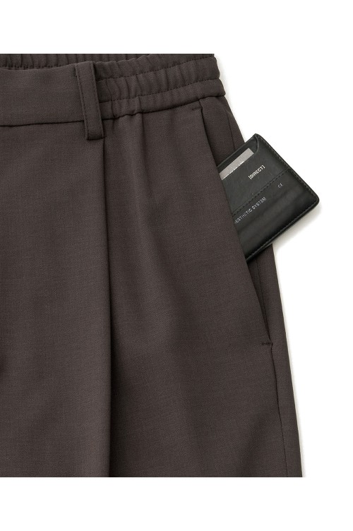 Habana Banded Slacks - Brick Brown (AOESPT009) | セレクトショップ