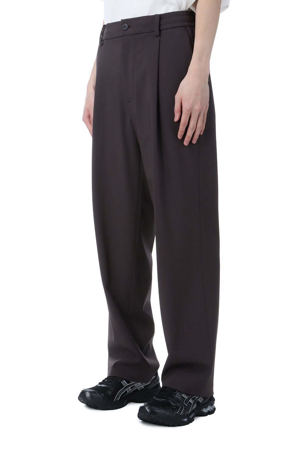 Habana Banded Slacks - Brick Brown (AOESPT009) | セレクト