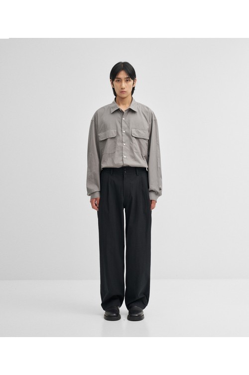 Santiago Officer Pants - Almost Black (AOESPT001) | セレクト