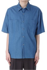 Writer Denim Shirt - Mid Blue (AOESSH006)