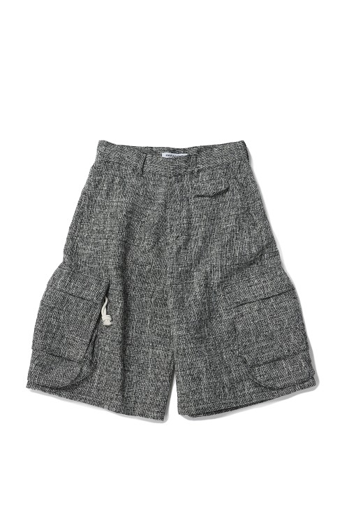 Tweed Purse Cargo Shorts / Black (PD25SS_PT06) | セレクトショップ