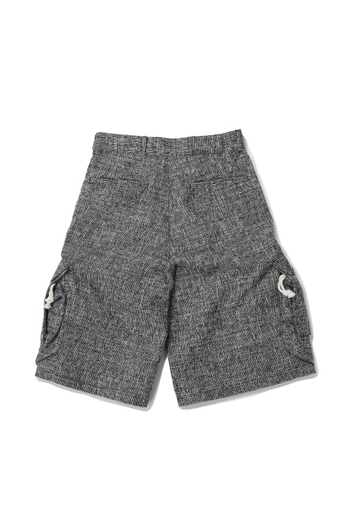 マ*ー様 PARANOID 25SS Tweed Purse Cargo Sho Tweed Purse Cargo Shorts / Black (PD25SS_PT06) | セレクトショップ