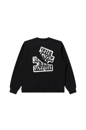 RIPPED APART OG LABEL CREW SWEAT  / BLACK (BEPSS25CS01)