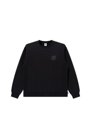 RHINESTONE B EMBLEM CREW SWEAT / BLACK (BEPSS25CS11)