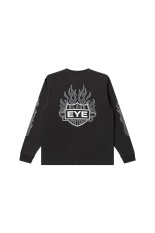 FLAME RIDER LOGO L/S TEE / CHARCOAL (BEPSS25LT06)