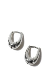 TINY TINY PUFFY HOOPS - SILVER (A-44_S)