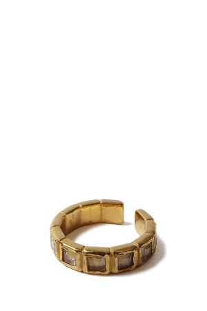 SMALL TILE RING - GOLD (A-39)