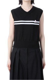 DOUBLE LINE KNIT VEST -SKY BLUE (RR251KT001)
