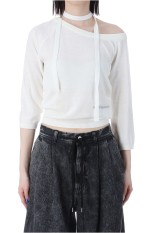 ONE-SHOULDER KNIT TOP -IVORY (RR251KT002)