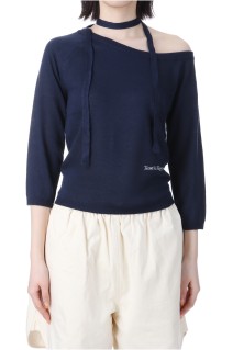 ONE-SHOULDER KNIT TOP -IVORY (RR251KT002)