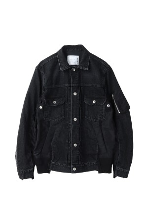 Denim x Nylon Twill Jacket - BLACK 001 (SCM-204) | セレクト